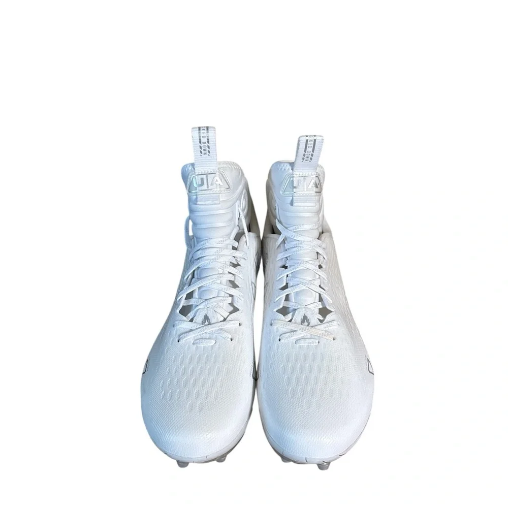 Under Armour Spotlight Lux MC 2.0 Football Cleats White,Metallic,Size 12,NWOT